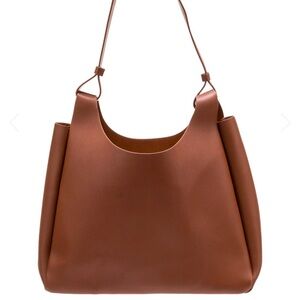 Neiman Marcus Tan Leather Shoulder Bag